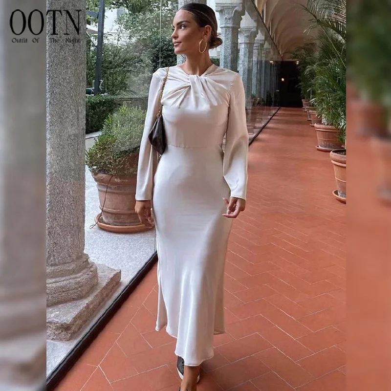Maxi dresses with side slits for a touch of allureOOTN 2023 Long Sleeve Female Woman Autumn Knot Party Dresses for Women Satin Long Dress Women Backless Maxi Dress Maxi dresses with side slits for a touch of allureOOTN 2023 Long Sleeve Female Woman Autumn Knot Party Dresses for Women Satin Long Dress Women Backless Maxi Dress