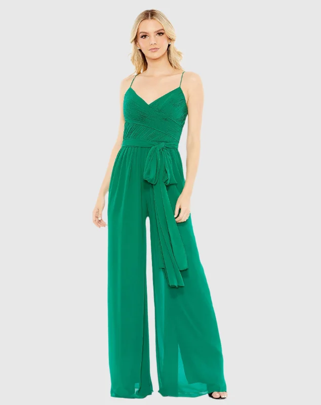 Maxi dresses with geometric prints for a contemporary aestheticRuched Sleeveless Tie Jumpsuit Maxi dresses with geometric prints for a contemporary aestheticRuched Sleeveless Tie Jumpsuit