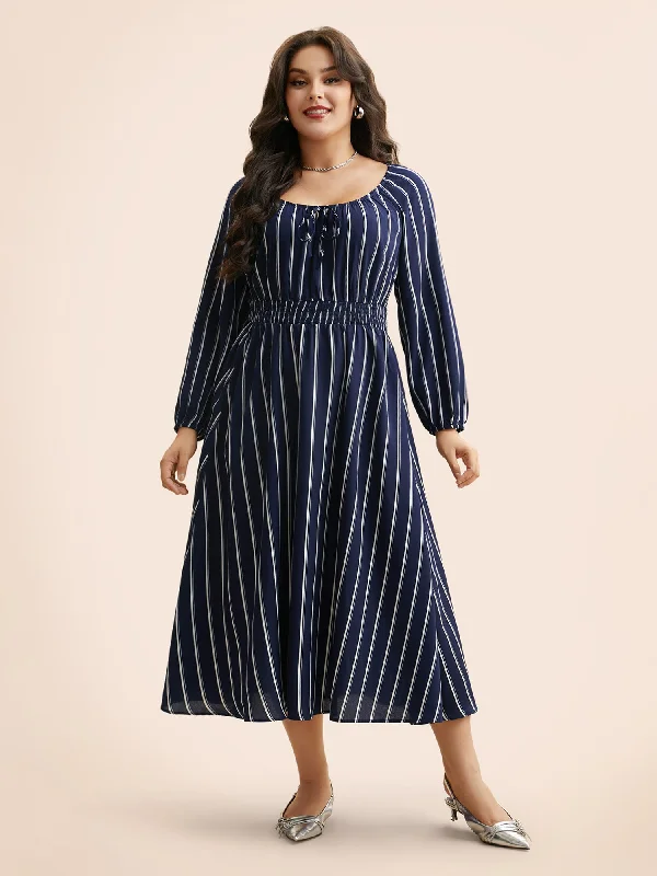 Cotton maxi dresses for a comfortable and everyday - wear optionStriped Shirred Lantern Sleeve Maxi Dress Cotton maxi dresses for a comfortable and everyday - wear optionStriped Shirred Lantern Sleeve Maxi Dress