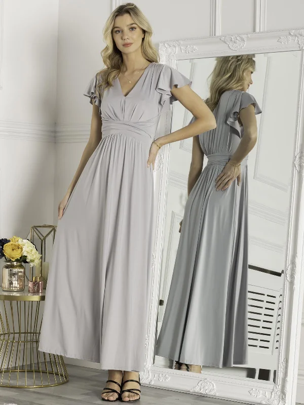 Maxi dresses with an empire waist for a flattering fit on all body typesBette Bridesmaid Twist Waist Maxi Dress, Sliver Grey Maxi dresses with an empire waist for a flattering fit on all body typesBette Bridesmaid Twist Waist Maxi Dress, Sliver Grey