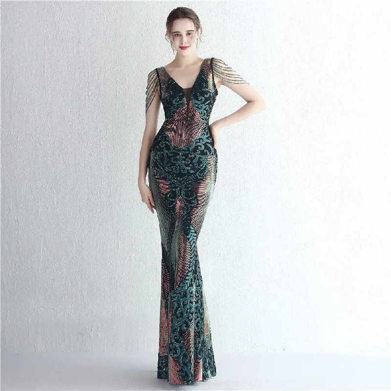 Strapless maxi dresses for a beachside vacationBerriesJam - 2024 V-Neck Beading Formal Mermaid Sequin Party Prom Dress Strapless maxi dresses for a beachside vacationBerriesJam - 2024 V-Neck Beading Formal Mermaid Sequin Party Prom Dress