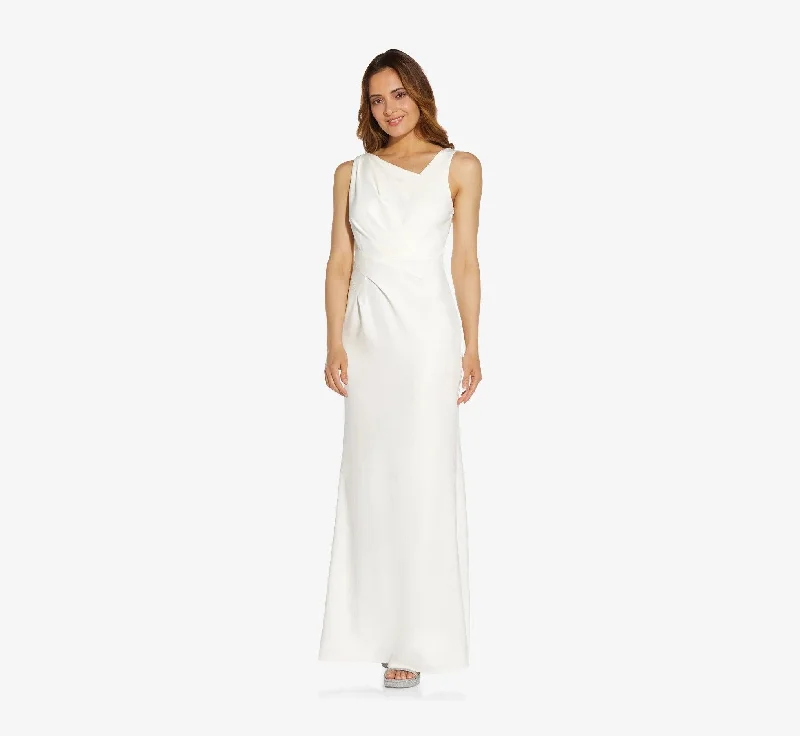 Wedding guest dresses with mesh panels and empire waistsAdrianna Papell AP1E209034 Long Formal Beaded Gown