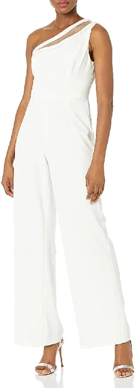 Metallic wedding guest dresses for a glamorous weddingAdrianna Papell AP1E208834 One Shoulder Jumpsuit Metallic wedding guest dresses for a glamorous weddingAdrianna Papell AP1E208834 One Shoulder Jumpsuit
