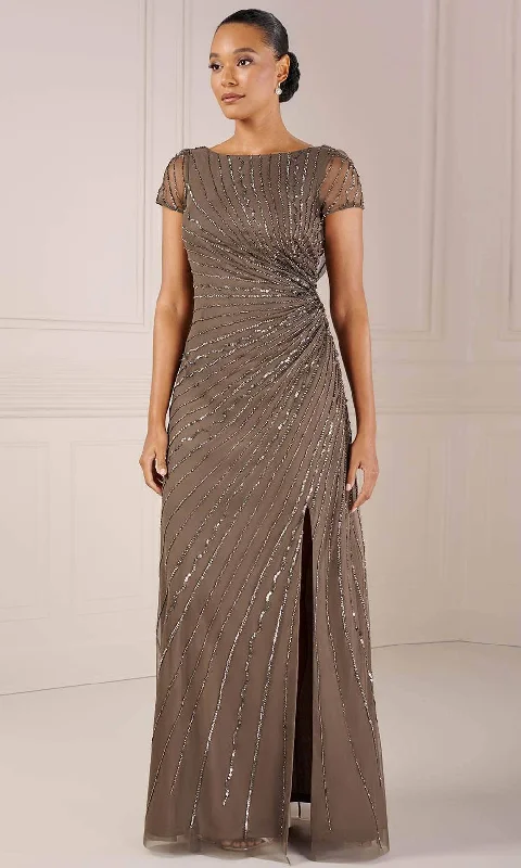 Embroidered wedding guest dresses in earthy tones for a rustic weddingAdrianna Papell Platinum 40438 - Cap Sleeve Bateau Neck Dress Embroidered wedding guest dresses in earthy tones for a rustic weddingAdrianna Papell Platinum 40438 - Cap Sleeve Bateau Neck Dress