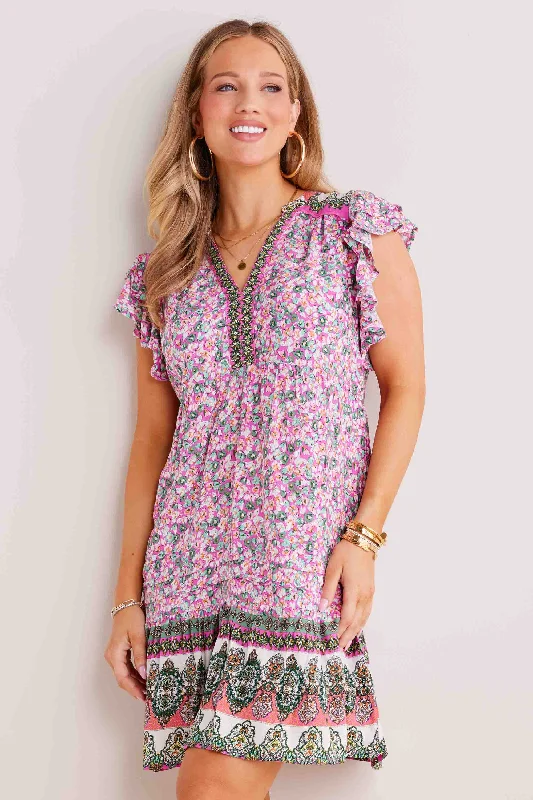 Mini dresses with ribbed textures for a unique appearanceBritt Dress- Pink