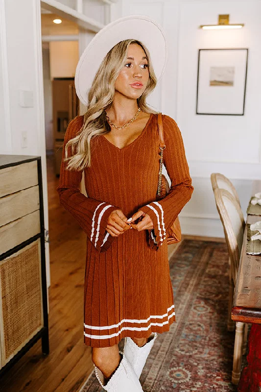 Cotton mini dresses for a comfortable everyday optionCafe Cutie Ribbed Mini Dress