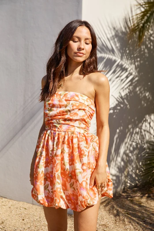 Metallic mini dresses for a glamorous eventFlorence Escape Bubble Hem Mini Dress Orange Metallic mini dresses for a glamorous eventFlorence Escape Bubble Hem Mini Dress Orange