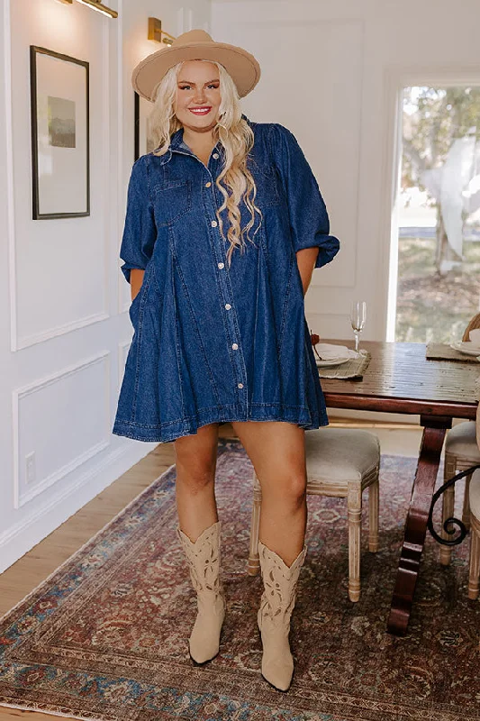 Mini dresses with tassel accents for a fun touchGather Together Denim Mini Dress Curves Mini dresses with tassel accents for a fun touchGather Together Denim Mini Dress Curves