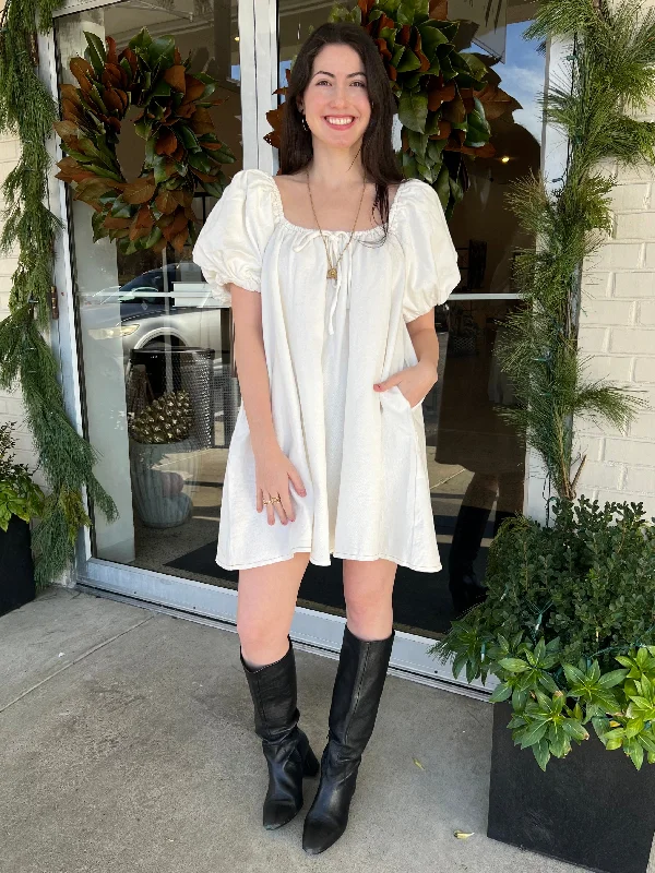 Sheer mini dresses with lace insertsJennie Dress