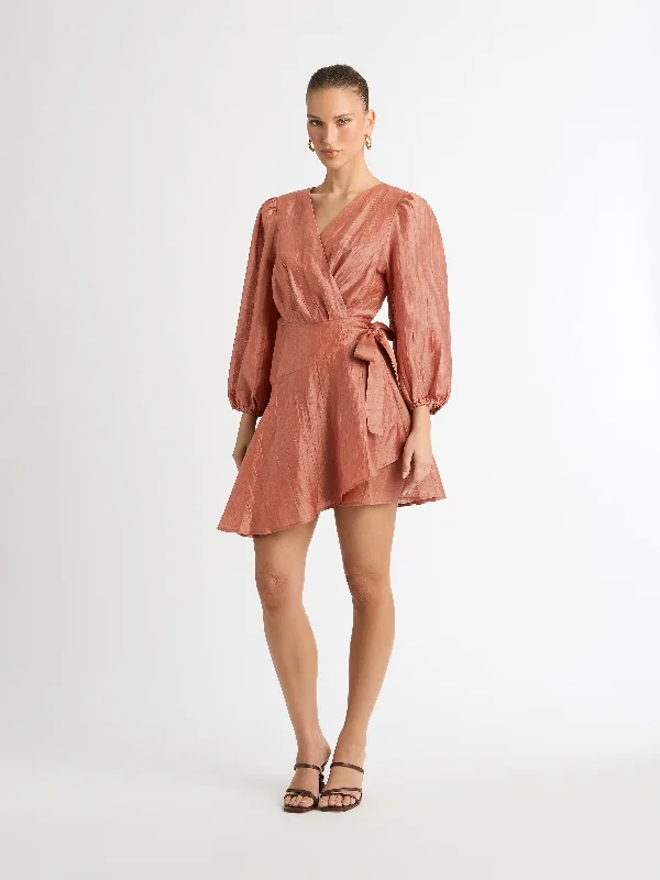 Mini dresses with asymmetric hems for a fashion - forward lookLEAH MINI DRESS