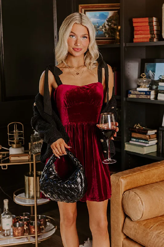 Mini dresses with embroidered details for a unique touchLet's Have A Toast Velvet Mini Dress in Wine Mini dresses with embroidered details for a unique touchLet's Have A Toast Velvet Mini Dress in Wine
