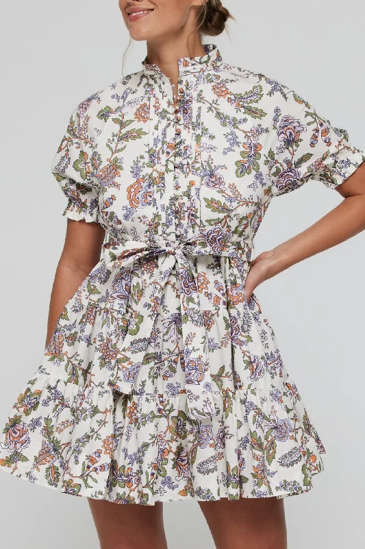 Mini dresses with ruched bodices for a feminine touchLouisa Belted Tunic Mini Dress in Floral Mini dresses with ruched bodices for a feminine touchLouisa Belted Tunic Mini Dress in Floral
