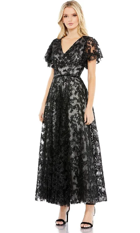 Wedding guest dresses with puff sleeves and knee - length hemsMac Duggal 11327 - Embroidered A-Line Formal Dress Wedding guest dresses with puff sleeves and knee - length hemsMac Duggal 11327 - Embroidered A-Line Formal Dress
