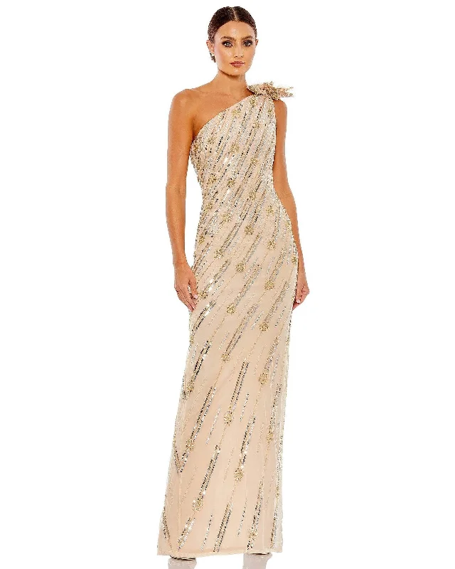 Mini wedding guest dresses with glittery accents for a trendy lookMac Duggal 93739 Long One Shoulder Formal Dress Mini wedding guest dresses with glittery accents for a trendy lookMac Duggal 93739 Long One Shoulder Formal Dress