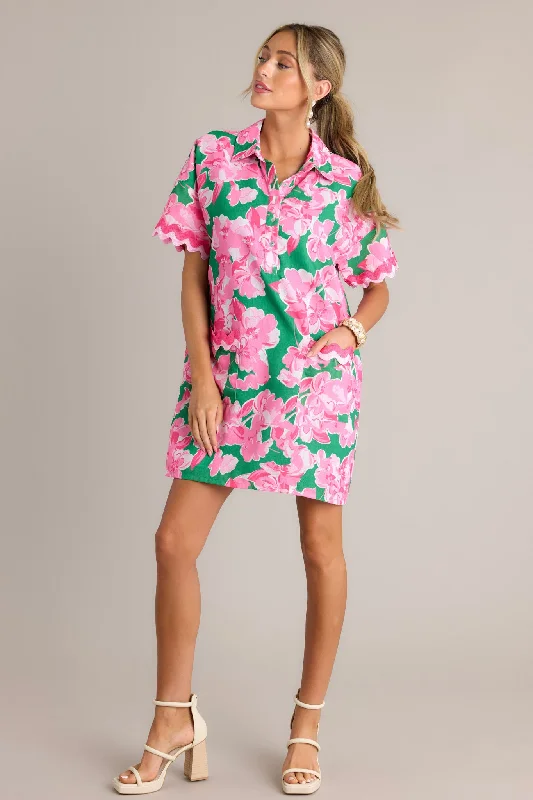 Mini dresses with ribbed textures for a unique appearanceSeaside Serenity Green Multi Floral Mini Shirt Dress Mini dresses with ribbed textures for a unique appearanceSeaside Serenity Green Multi Floral Mini Shirt Dress