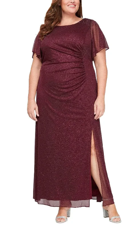 Wedding guest dresses with empire waists and tulle skirtsSLNY 9433233 - Flutter Sleeve Glitter Evening Dress Wedding guest dresses with empire waists and tulle skirtsSLNY 9433233 - Flutter Sleeve Glitter Evening Dress