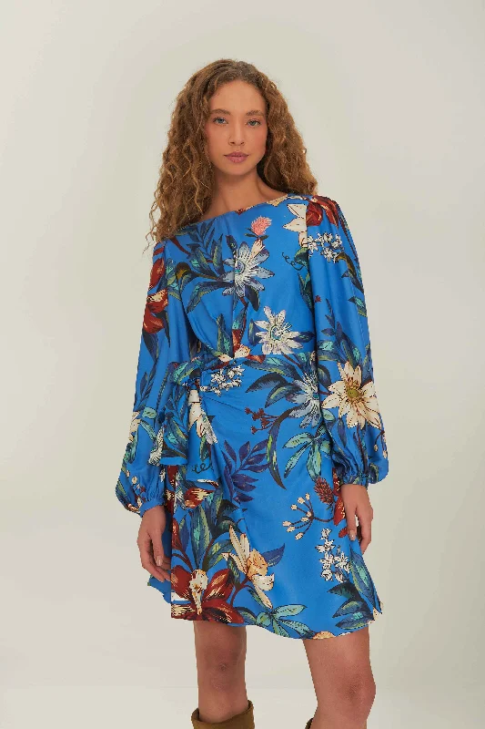 Mini dresses with wrap - around stylesBlue Surreal Flowers Wrap LENZING™ ECOVERO™ Mini Dress Mini dresses with wrap - around stylesBlue Surreal Flowers Wrap LENZING™ ECOVERO™ Mini Dress