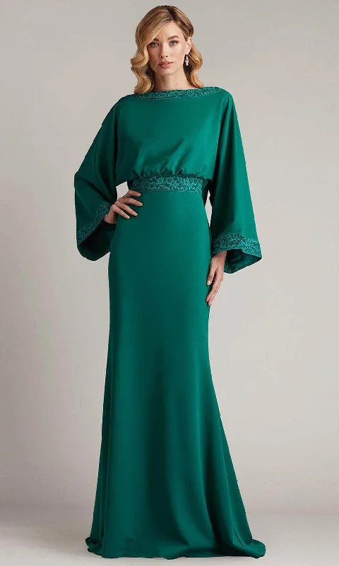 Wedding guest dresses with gathered skirts and V - necklinesTadashi Shoji CGL24655L - Cowl Back Evening Gown Wedding guest dresses with gathered skirts and V - necklinesTadashi Shoji CGL24655L - Cowl Back Evening Gown