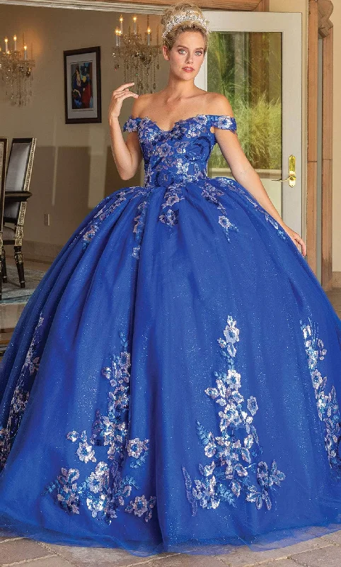 Prom dresses with tiered lace skirts and off - the - shoulder necklines for a feminine and elegant formal affairDancing Queen 1737 - Off-Shoulder Floral Embellished Ballgown Prom dresses with tiered lace skirts and off - the - shoulder necklines for a feminine and elegant formal affairDancing Queen 1737 - Off-Shoulder Floral Embellished Ballgown