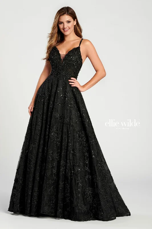 Little Black Women Dress with Sequins for a Glamorous Night OutEllie Wilde EW120135 Prom Formal Beaded Long Ball Gown Little Black Women Dress with Sequins for a Glamorous Night OutEllie Wilde EW120135 Prom Formal Beaded Long Ball Gown