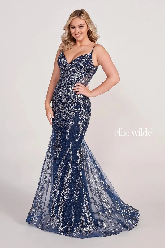 Long - Sleeve Women Dress in Velvet for a Luxurious Winter LookEllie Wilde EW34056 Fitted Long Formal Evening Prom Dress Long - Sleeve Women Dress in Velvet for a Luxurious Winter LookEllie Wilde EW34056 Fitted Long Formal Evening Prom Dress