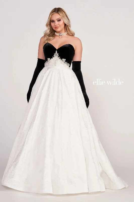 Ball Gown Women Dress with a Full Skirt for a Princess - like LookEllie Wilde EW34133 Long Formal Prom Dress Ball Gown Women Dress with a Full Skirt for a Princess - like LookEllie Wilde EW34133 Long Formal Prom Dress