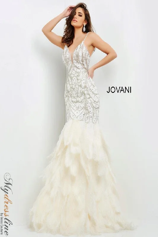 Prom dresses with lace - trimmed sleeves and empire - style waists for a flattering and vintage - inspired formal affairJovani 04625 Prom dresses with lace - trimmed sleeves and empire - style waists for a flattering and vintage - inspired formal affairJovani 04625