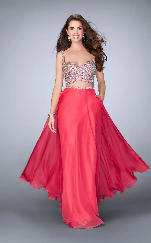 Ball - gown style formal dresses with sequined bodices for promLa Femme 23966 Dress