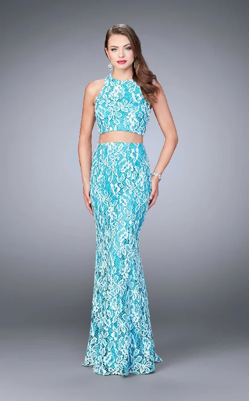 Prom dresses with tiered lace skirts and off - the - shoulder necklines for a feminine and elegant formal affairLa Femme 23976 Dress Prom dresses with tiered lace skirts and off - the - shoulder necklines for a feminine and elegant formal affairLa Femme 23976 Dress