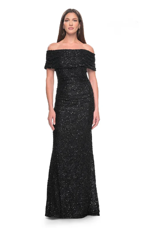 Prom dresses with tiered lace skirts and off - the - shoulder necklines for a feminine and elegant formal affairLa Femme 31778 Dress Prom dresses with tiered lace skirts and off - the - shoulder necklines for a feminine and elegant formal affairLa Femme 31778 Dress