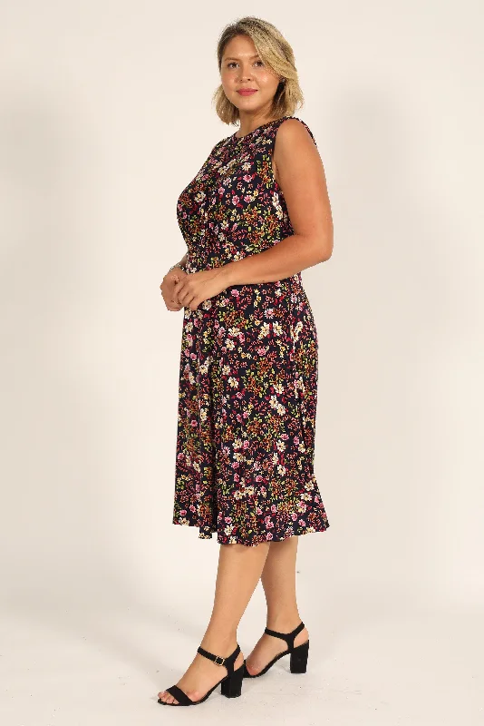 Cocktail dresses with a tassel - adorned belt and a sheath styleLondon Times Short Sleeveless Floral Dress T5770W Cocktail dresses with a tassel - adorned belt and a sheath styleLondon Times Short Sleeveless Floral Dress T5770W