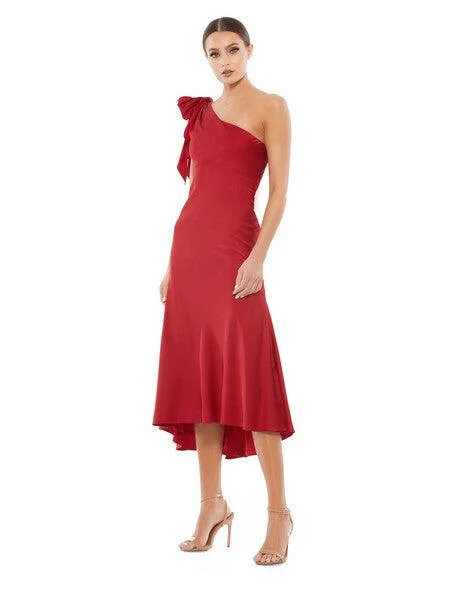 Satin - lined cocktail dresses with a lace outer layerMac Duggal 55387 High Low One Shoulder Dress Satin - lined cocktail dresses with a lace outer layerMac Duggal 55387 High Low One Shoulder Dress
