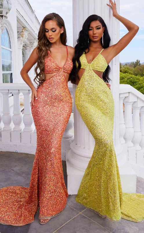 Formal dresses with pleated yokes and button - up fronts for a classic and refined lookPortia and Scarlett PS22442C Dress