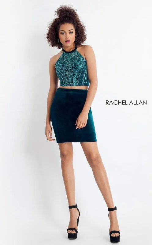 Cocktail dresses with a mesh panel and a high - neck designRachel Allan Short Two Piece Homecoming Dress 4676 Cocktail dresses with a mesh panel and a high - neck designRachel Allan Short Two Piece Homecoming Dress 4676