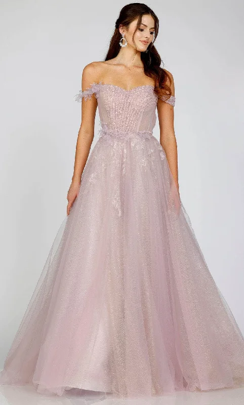 Prom dresses with lace - up side panels and ruffled bodices for a feminine and detailed lookTerani Couture 231E0520 - Off Shoulder Tulle Evening Gown Prom dresses with lace - up side panels and ruffled bodices for a feminine and detailed lookTerani Couture 231E0520 - Off Shoulder Tulle Evening Gown