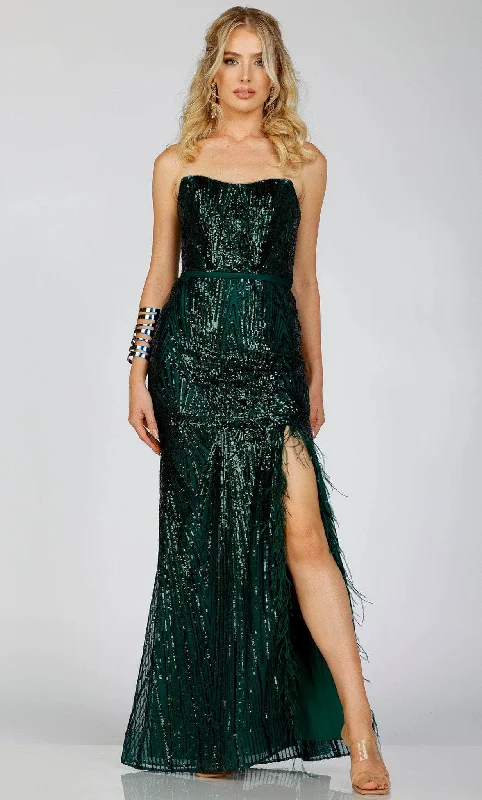 Prom dresses with geometric - cutout sleeves and flowing chiffon fabrics for a modern and airy lookTerani Couture 231P0030 - Sequin Strapless Evening Dress Prom dresses with geometric - cutout sleeves and flowing chiffon fabrics for a modern and airy lookTerani Couture 231P0030 - Sequin Strapless Evening Dress