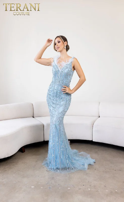 Mermaid - Style Women Dress with a Fitted Silhouette for Special OccasionsTerani Couture 241GL2606 Beaded Formal Long Evening Gown Mermaid - Style Women Dress with a Fitted Silhouette for Special OccasionsTerani Couture 241GL2606 Beaded Formal Long Evening Gown