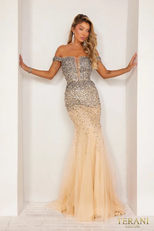 Terani Couture 241P2095 Bodycon Long Prom Dress