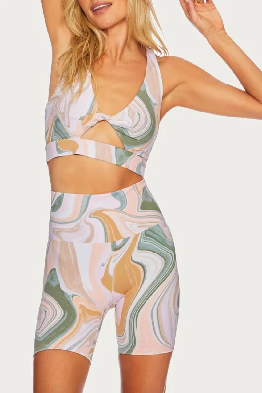 Printed Floral Women Shorts for a Summer - Ready StyleBike Short In Marble