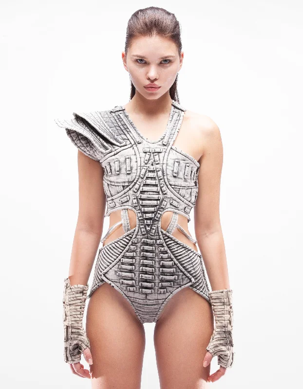 Full - length women's overalls for more coverageBODY SUIT DIMENSION