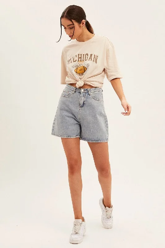 Denim Women Shorts with Distressed Details for a Casual VibeDenim Mid Wash Mom Denim Shorts High Rise Denim Women Shorts with Distressed Details for a Casual VibeDenim Mid Wash Mom Denim Shorts High Rise