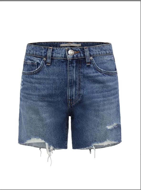 Leather Look Women Shorts for an Edgy and Chic StyleDevon High Rise Boyfriend Short In Blue Leather Look Women Shorts for an Edgy and Chic StyleDevon High Rise Boyfriend Short In Blue