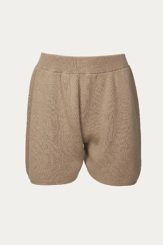 Denim Women Shorts with Distressed Details for a Casual VibeLounge Shorts In Almond