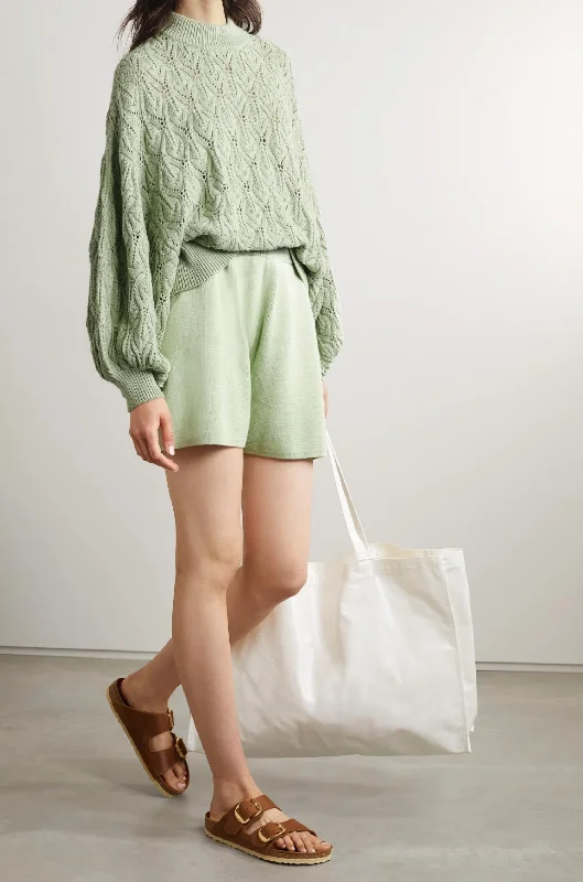Patterned Geometric Women Shorts for a Modern AppealLounge Shorts In Sage