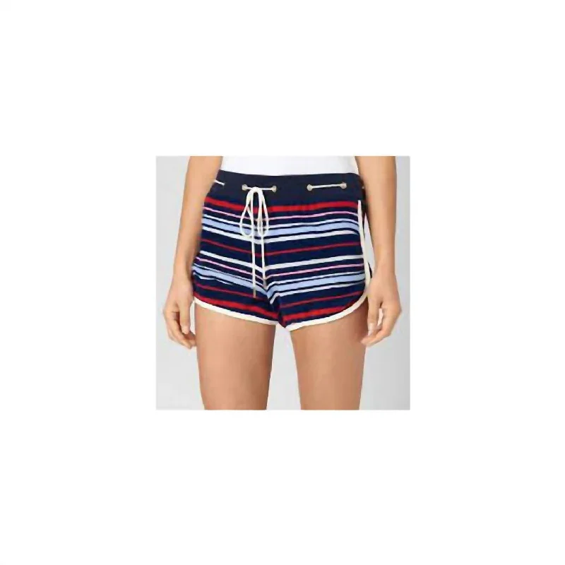 Solid Color Women Shorts in Bright Hues for a Bold StatementMicro Terry Striped Shorts In Multi Solid Color Women Shorts in Bright Hues for a Bold StatementMicro Terry Striped Shorts In Multi