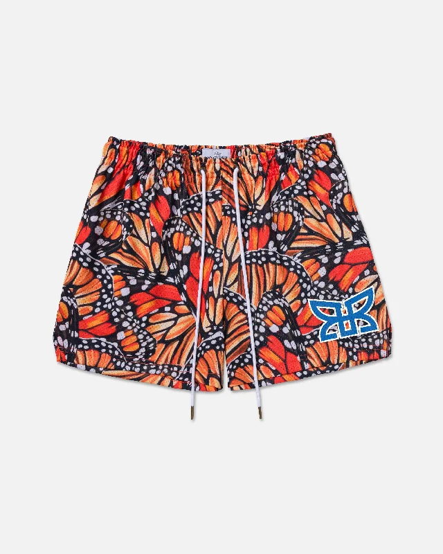 Cuffed Women Shorts for a Laid - Back and Trendy LookMONARCH BUTTERFLY
