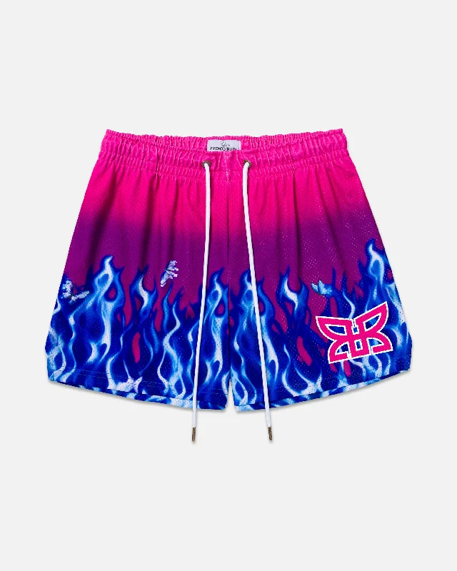Cargo Women Shorts with Multiple Pockets for FunctionalityPINK FLAMES