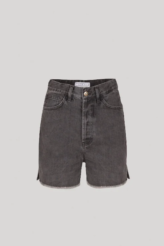 Elastic Waist Women Shorts for Easy Wear and ComfortRachael Green Short In Charcoal
