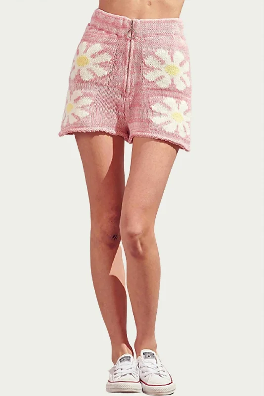 Plus Size Women Shorts with a Comfortable and Stylish FitRetro Cotton-Blend Short In Pink Plus Size Women Shorts with a Comfortable and Stylish FitRetro Cotton-Blend Short In Pink
