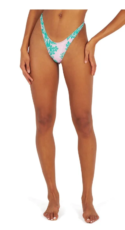 String bikini for a minimalistic and sexy beach styleOREYA HIGH CUT BOTTOM - PINK/GREEN String bikini for a minimalistic and sexy beach styleOREYA HIGH CUT BOTTOM - PINK/GREEN